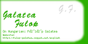 galatea fulop business card